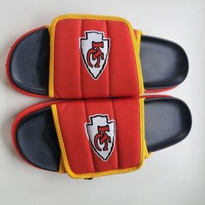 Men's Red and Yellow Slide Sandals